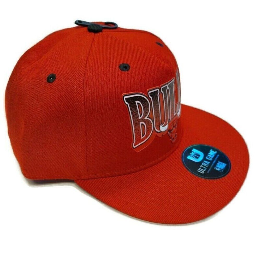 Ultra Game Men's Chicago Bulls Snapback Hat Cap Red One Size Fits Most - Picture 3 of 7